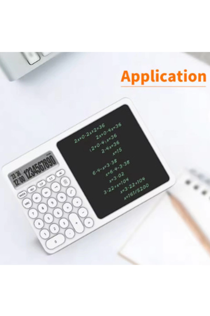Çok Amaçlı Digital Hesap Makinesi Lcd Ekran Yazma Tableti Ofis Okul İçin Silinebilir El Yazısı Not Defteri