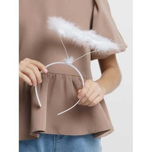 Beyaz Otrişli Tüylü Esnek Yapı Melek Haresi Melek Tacı