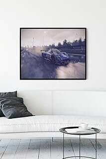 (13932) Yarış Arabası Çerçeveli Tablo 2 (40x50cm)