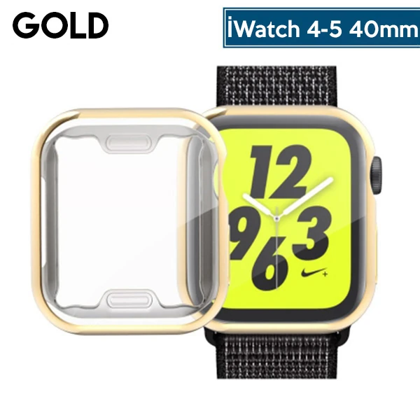 Ally Apple İWatch  40mm 360 Koruma Ultra Slim Silikon Kılıf-(5775)