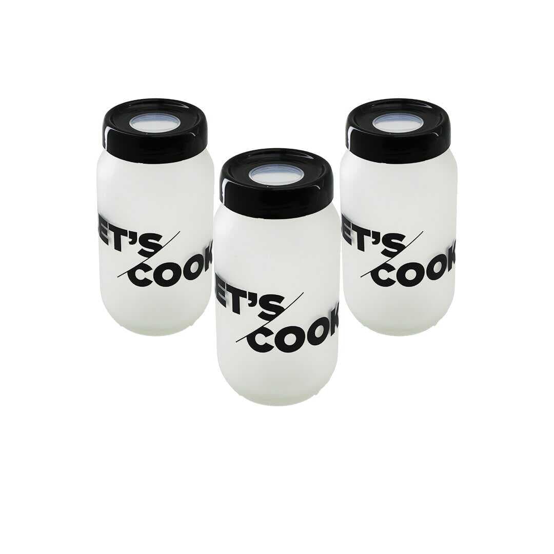 3PCS 100CC FLU SAKLAMA KABI - CAM KAVANOZ SET (5430)