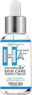 PROCSI Hyaluroik Asit Serumu, Yoğu emledirici & Cilt Dolgulaştırıcı, Kırışıklık Karşıtı & Cilt Bariyeri Güçledirici, 20 ML