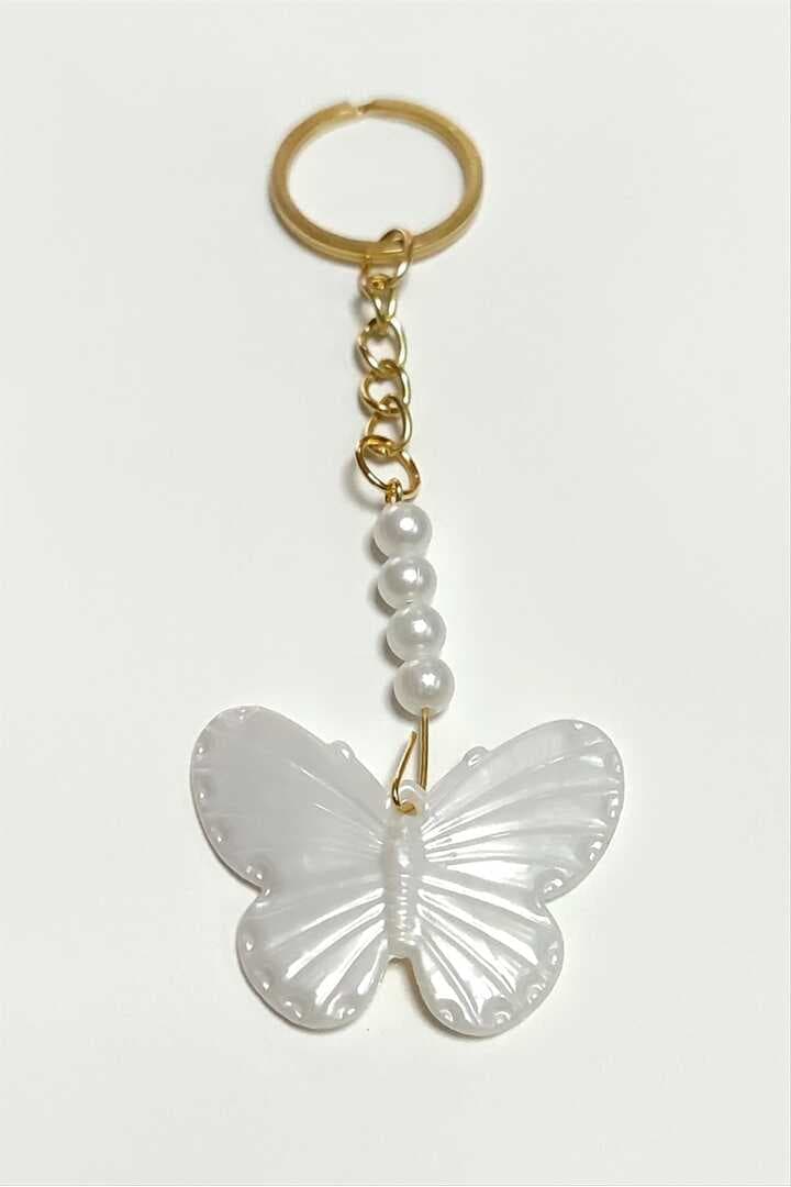 Kelebek İnci Anahtarlık