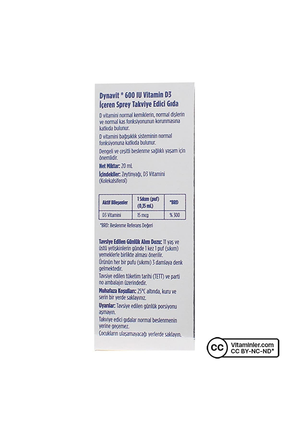 Vitamin D3 600 Iu 20 ml Sprey