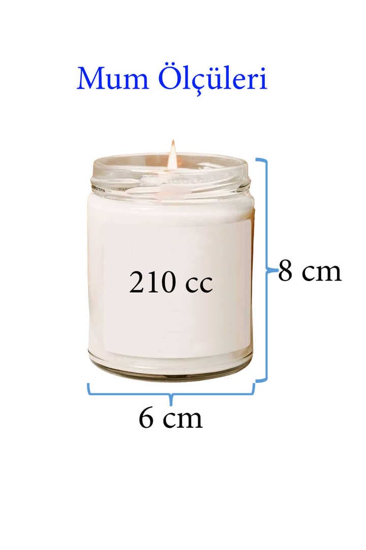 Doğal Özel Seri Kokulu Dekoratif Kavanoz Mum 210 cc - Kırmızı Gül Esansı - RYL