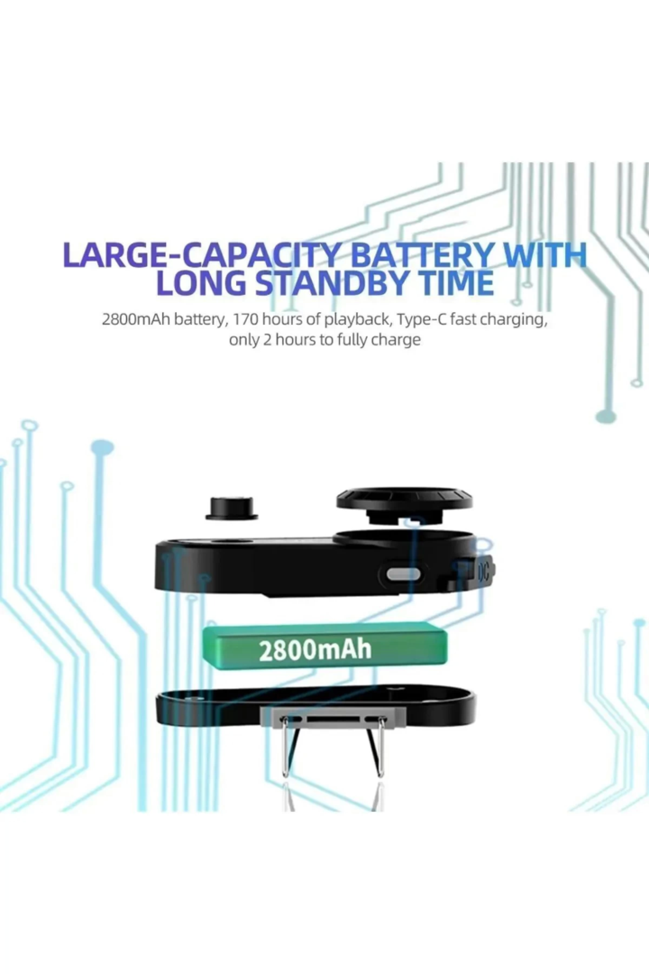 A50 Motosiklet Kask Kulaklık Intercom Işıklı Bluetooth V5.3 2800mah