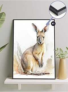 (1080) Sade Kaguru Hayva Çerçeveli Tablo - Çerçeveli Poster 50 x 70