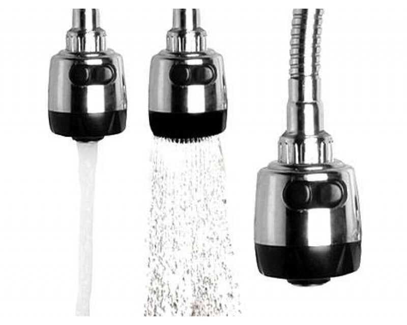 Renkli Silikonlu Oynar Başlıklı 2 Fonksiyonlu Spiral Musluk Başlığı (477477)