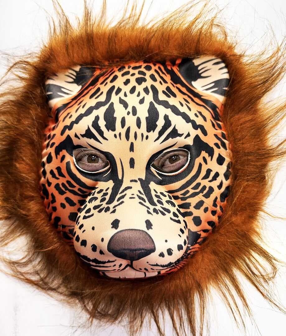 Kahverengi Saçlı Yeleli Aslan Maskesi Eva Mega Peluş 37 No (5430)