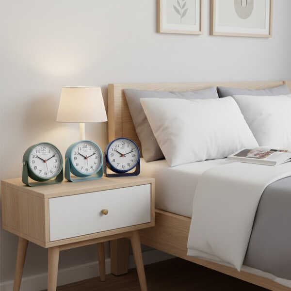 Renkli Yuvarlak Masa Çalar Saati