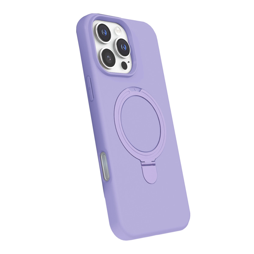Apple İphone 16 Pro Regal Magsafe Standlı Kapak - Lila