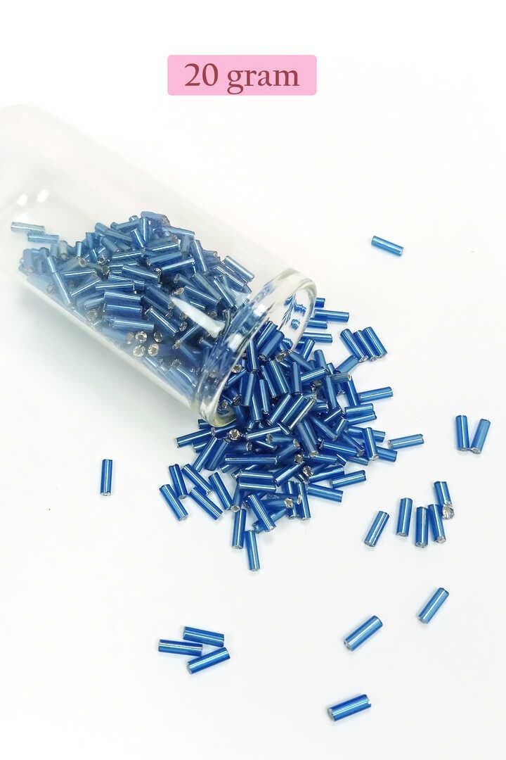 Uzun Boru Kesme Boncuk Çap 2mm Uzunluk 10 mm - 4 Renk - Toplam 80 Gram - BNC430