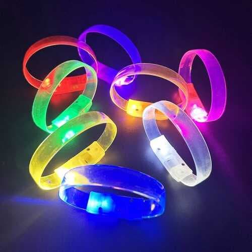 3 Modlu Pilli LED Işıklı Esnek Parti Bilekliği Yeşil
