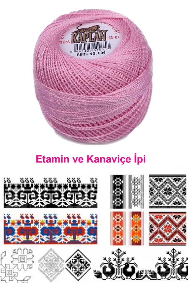 Kaplan Etamin Ve Kanaviçe İpi 8 No Kod/Renk: 604 - Royaleks