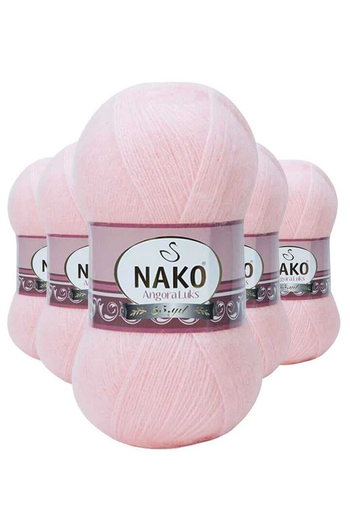 5 Adet Angora Lüks El Örgü İpi Pembe 11502