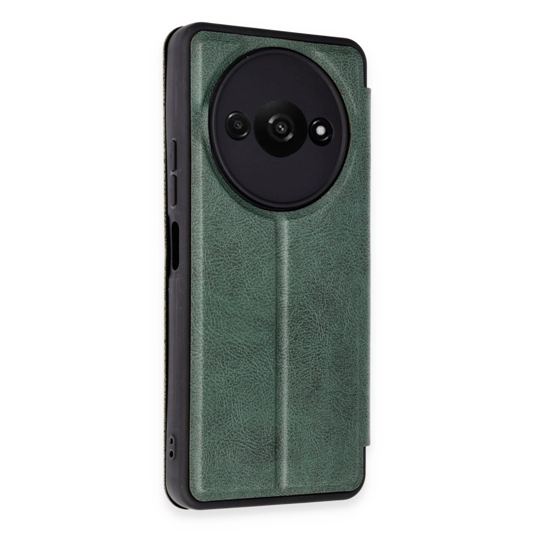 Xiaomi Redmi A3 4g Kılıf Flip Cover - Koyu Yeşil