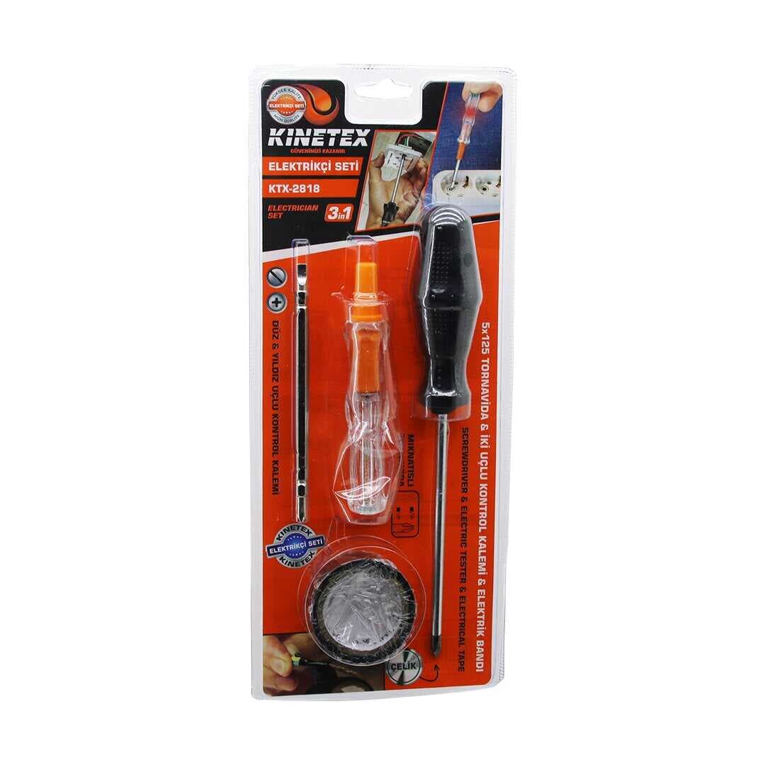 4PCS TORNAVİDA - ÇOK AMAÇLI SET TORNAVİDA - KONTROL KALEM - 2İN1 UÇ - ELEKTRİK BANT (5430)