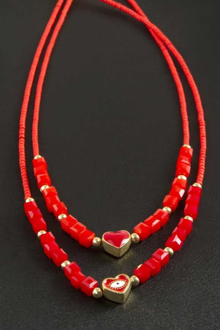 Karışık Figürlü Miyoki Boncuk Küp Kristal Kolye 1 Adet