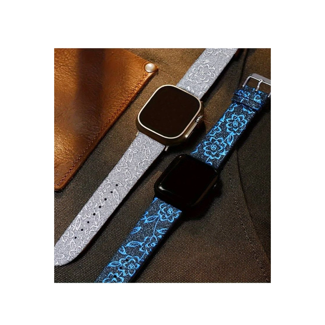 Apple Watch 42mm Creeper Desenli Kordon (SAAT DEĞİLDİR) - Kahverengi