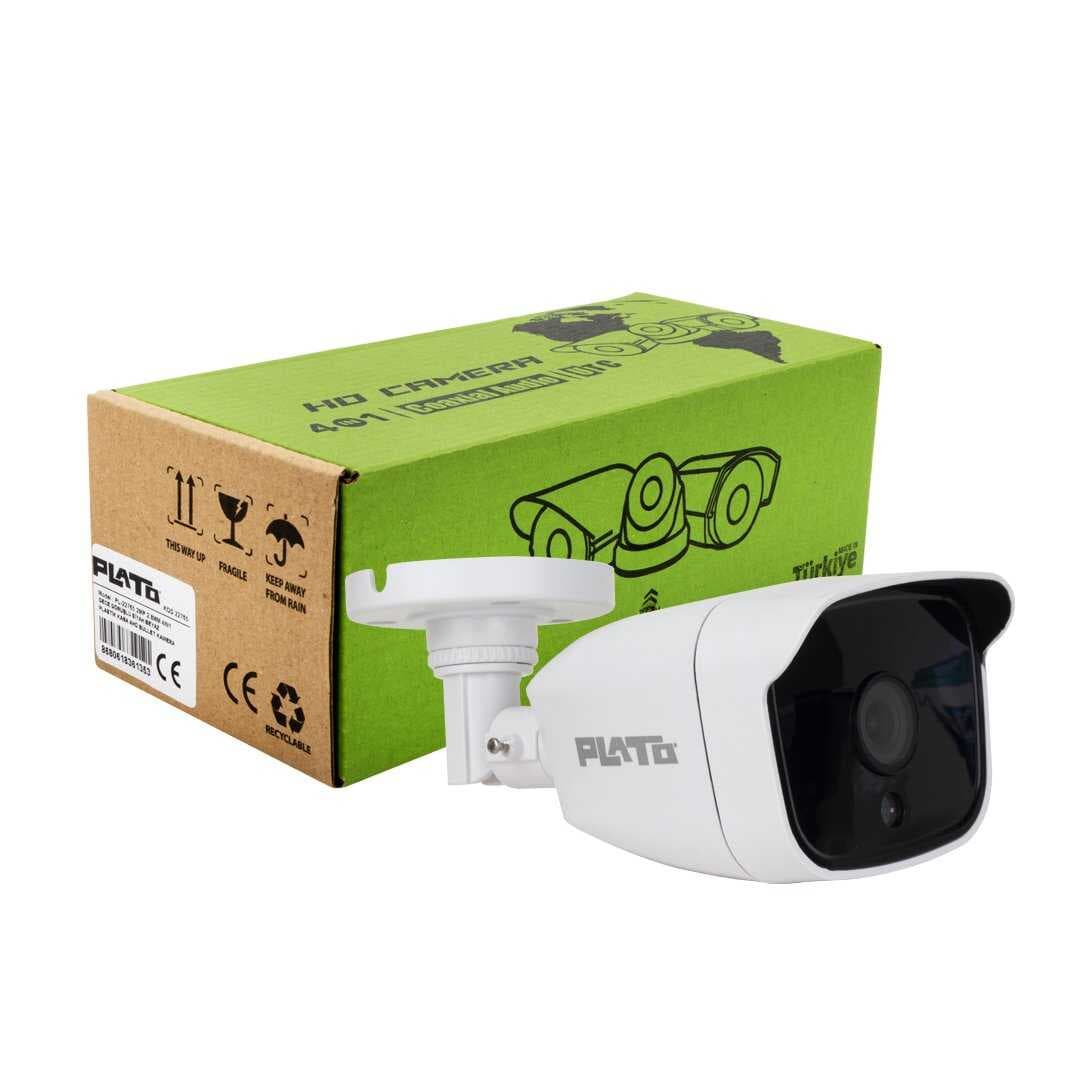 PLATO PL-22765 2MP 2.8 MM 4IN1 GECE GÖRÜŞLÜ SİYAH BEYAZ PLASTİK KASA AHD BULLET KAMERA (4767)