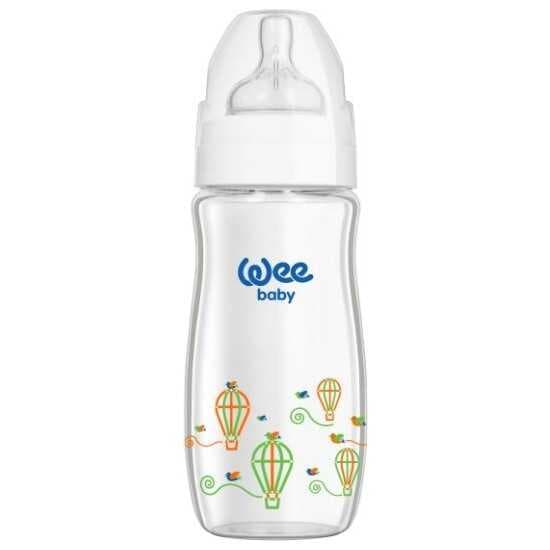 Klasik Plus Geniş Ağızlı Isıya Dayanıklı Cam Biberon 280 ml - Beyaz