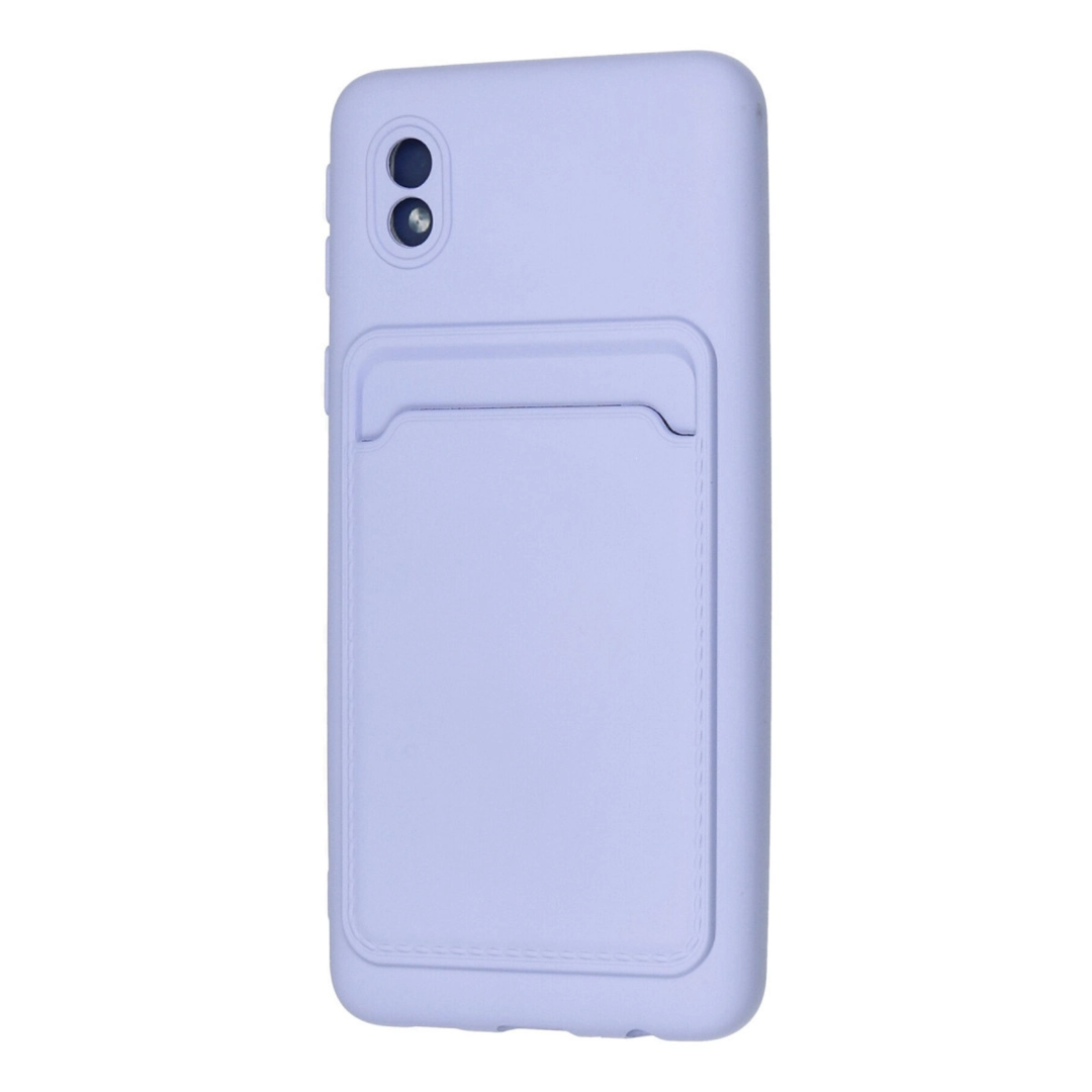 Samsung Galaxy A01 Core Kılıf Kelvin Kartvizitli Silikon - Lila