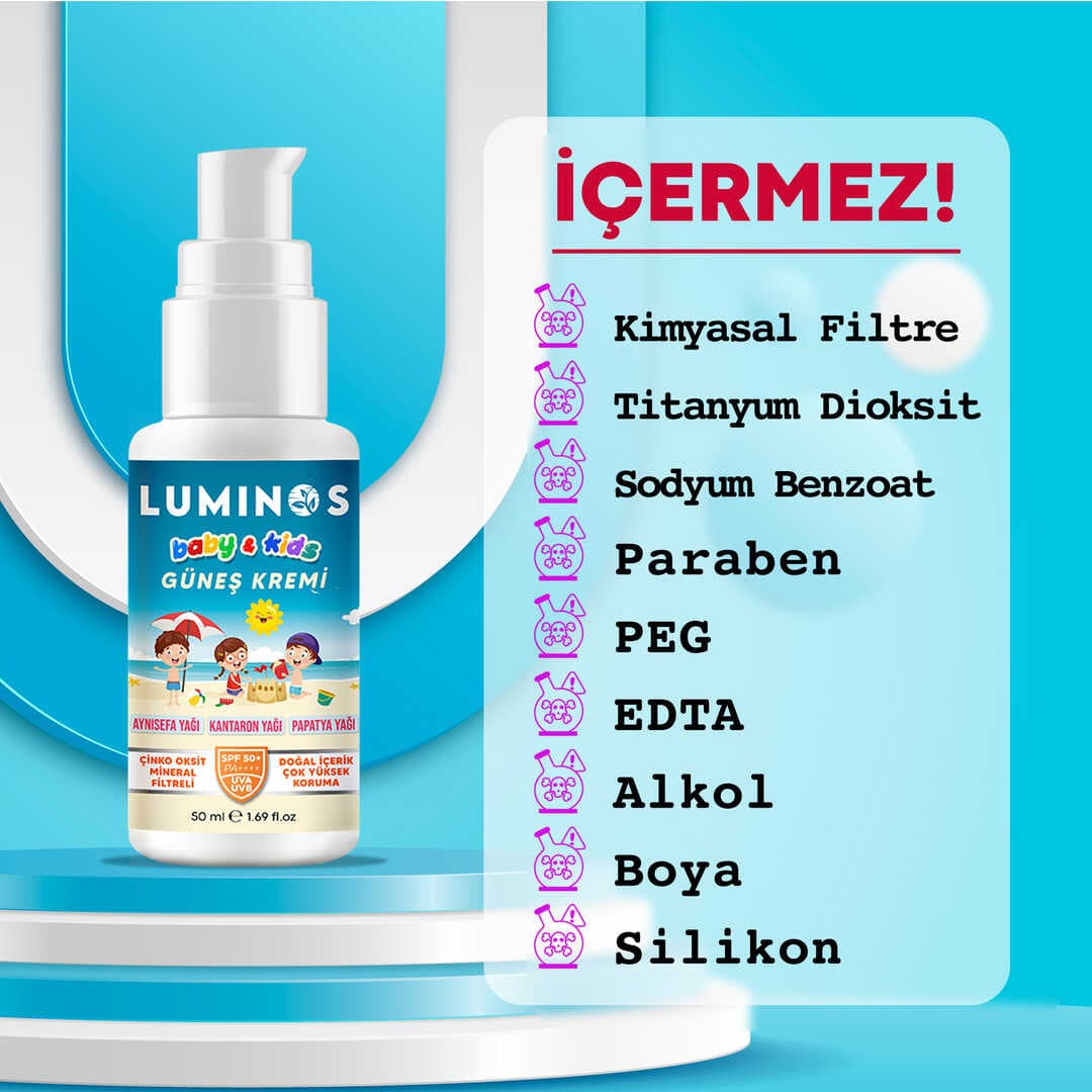 Luminos Bebeklere Ve Çocuklara Özel Doğal Formül Spf 50 Güneş Kremi - 50ml