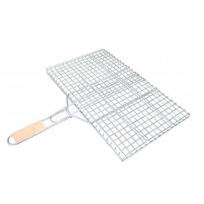 Orta Boy Mangal Izgarası - 40x30 cm - Ahşap Saplı