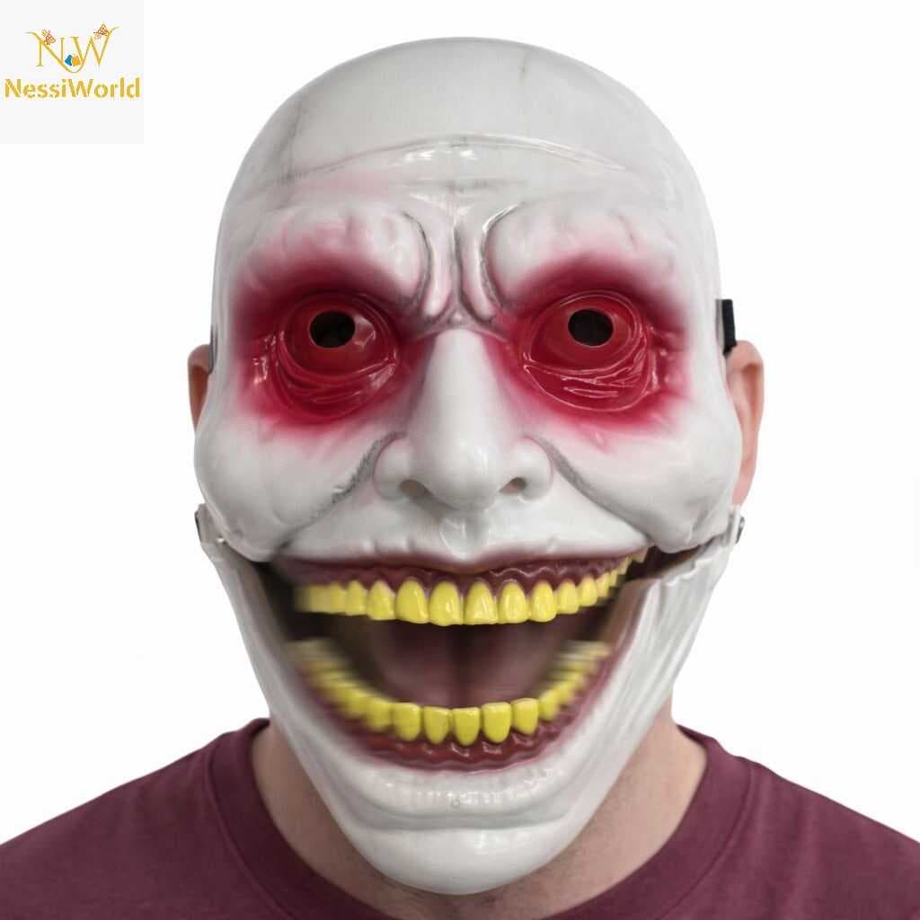 Hareketli Çene Mekanizmalı Korku Maskesi Kırmızı