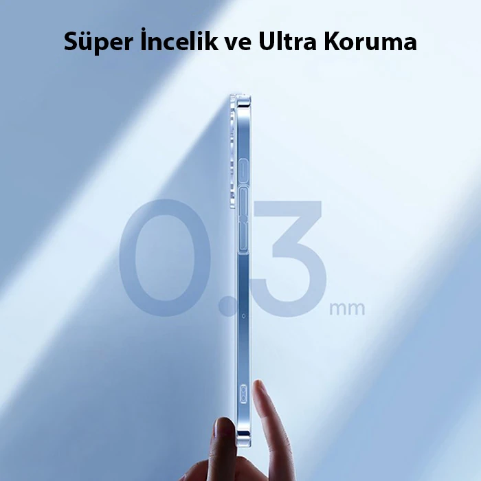 Baseus iPhone 15 Crystal Serisi Silikon Kılıf + Tempered Ekran Koruyucu Set-(5775)