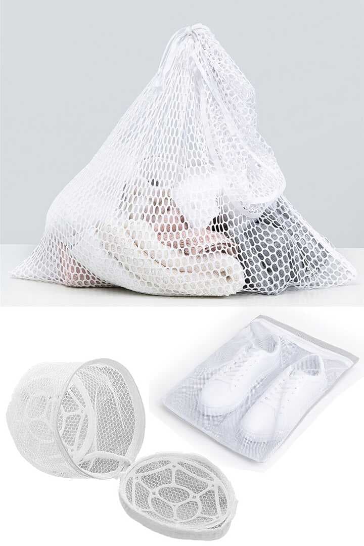 3lü Yıkama File Seti - Ayakkabı Filesi-Plastik Aparatlı Sütyen Yıkama- Çamaşır Yıkama Filesi (477477)