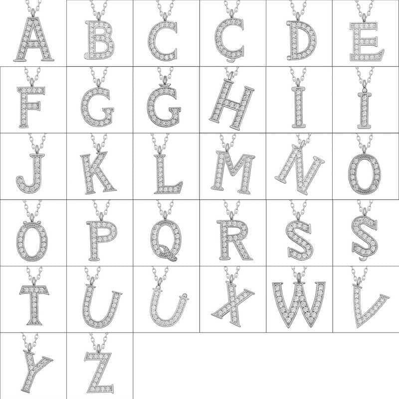 925 Ayar Gümüş Rodyum Kaplama S Harfi Kadın Gümüş Kolye (T6696) (477477)