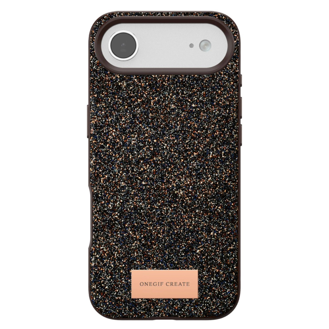 Onegif Apple İphone 17 Air Bright Simli Kapak - Gold