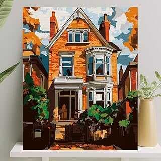 Sayılarla Boyama Tuval Seti Fırça Boya Dahil (Çıtalı) 40x50 CM - Güz