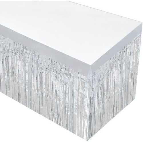 Gümüş Metalize Masa Eteği 275x75 cm – Kendinden Yapışkanlı