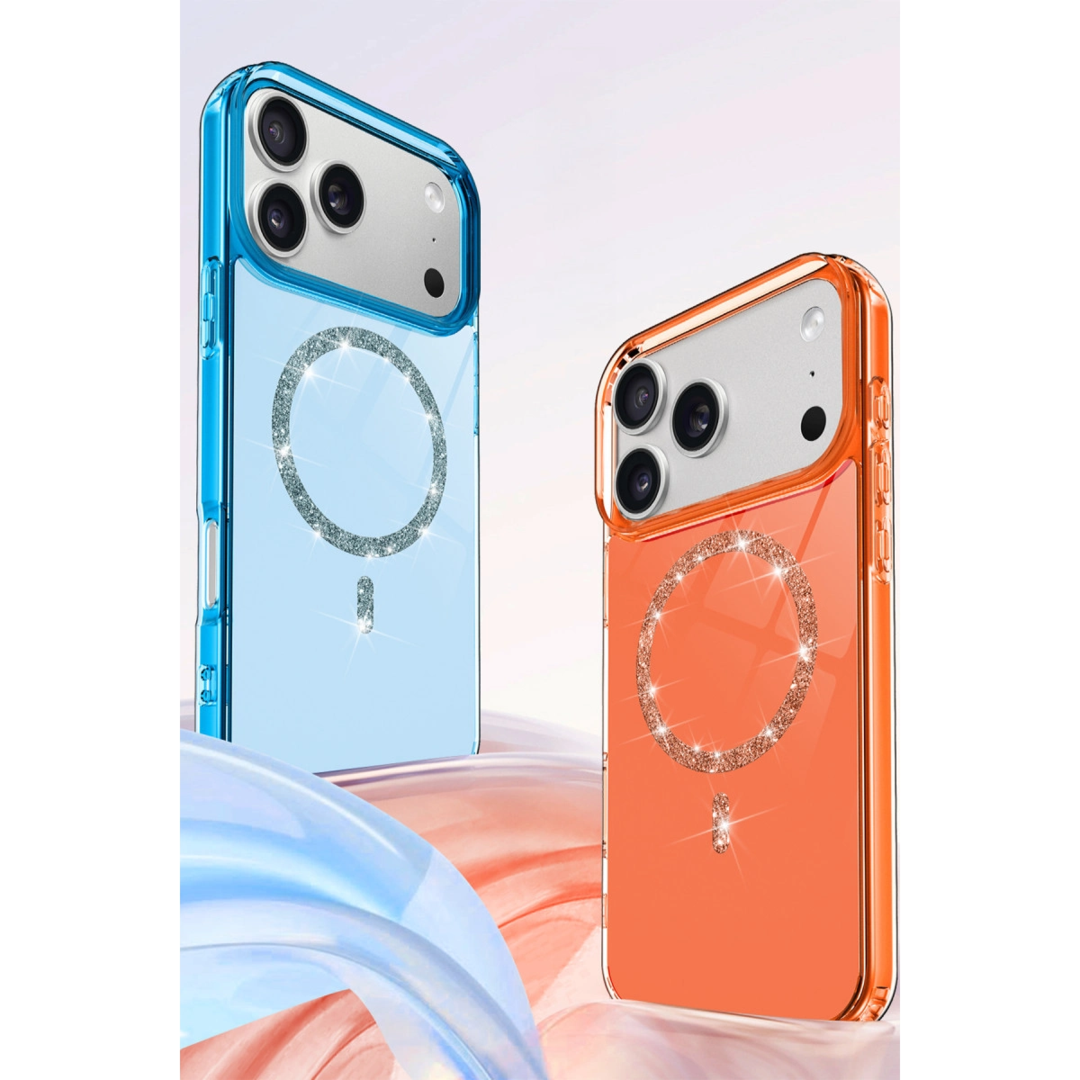 Apple İphone 17 Pro Max Live Diamond Magsafe Kapak - Şeffaf