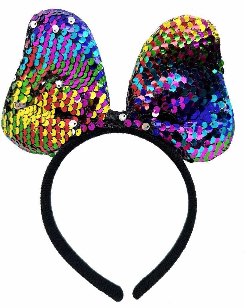 Nessiworld   Renk Değiştiren Pullu Payetli Fiyonk Parti Tacı Rengarenk Gümüş Renk 20x16 cm