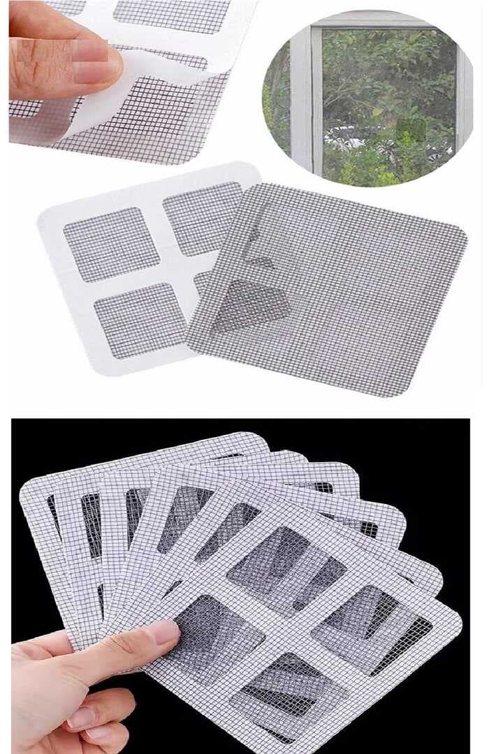 10 Adet Yapışkanlı Kesilerek Kullanılabilir Yırtık Kapı-Pencere Sinekliği Onarım Tamir Bandı (477477)