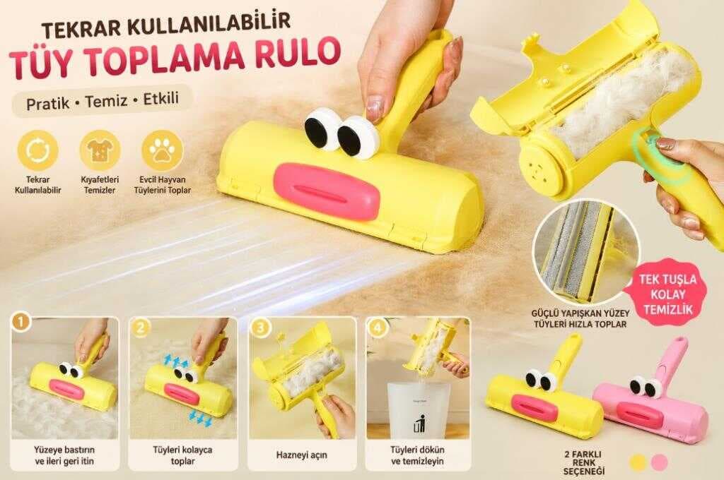 Hazneli Tüy Toplama Rulosu