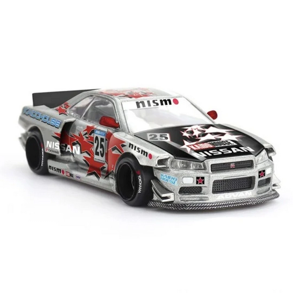 Model Araç x KaidoHouse 1/64 Nissan Skyline GT-R (R34) Kaido Star Racing V1