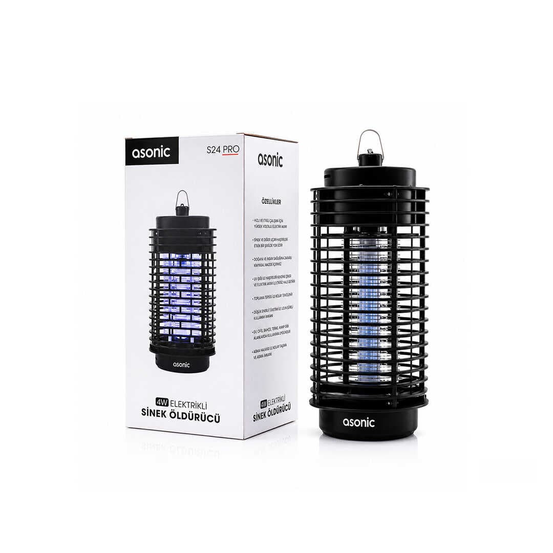 4W - SİYAH KOKUSUZ TAŞINABİLİR LED MAVİ IŞIKLI SİNEK ÖLDÜRÜCÜ S24 PRO (5430)