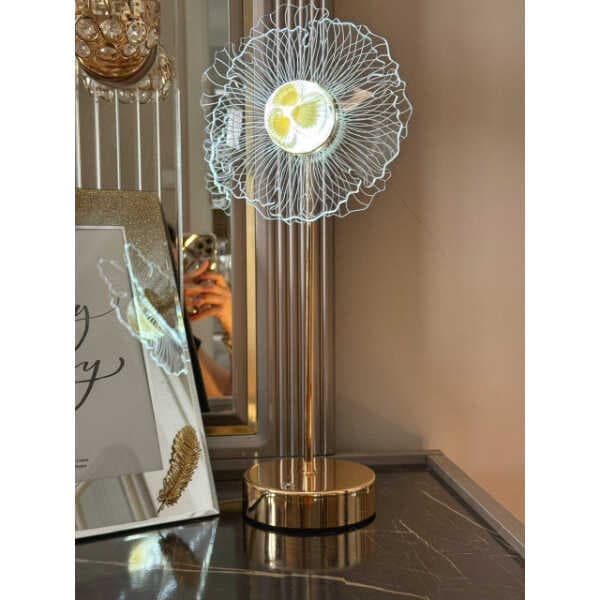 Çiçek Tasarımlı LED Masa Lambası