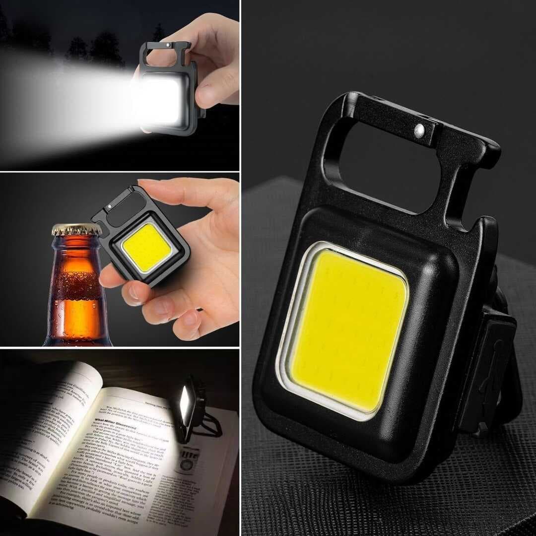 Anahtarlıklı, Açacaklı,Güçlü Mıknatıslı 3 Farklı Led Modlu Mini Boy Asılabilen Led Kamp Aydınlatması,El Feneri (5430)