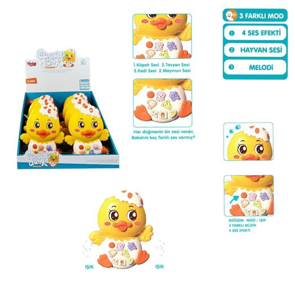 JLG-855-144A IŞIKLI VE MÜZİKLİ ÖRDEK BEBEK -VRD