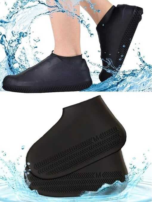 Nessiworld Silikon Ayakkabı Kılıfı Kaymaz Su Kir Geçirmez   M Beden Siyah