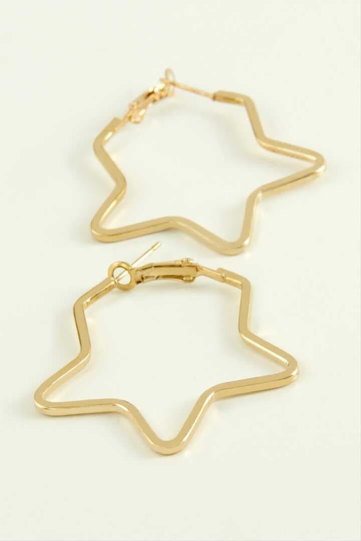 Yıldız Halka Küpe 4 cm