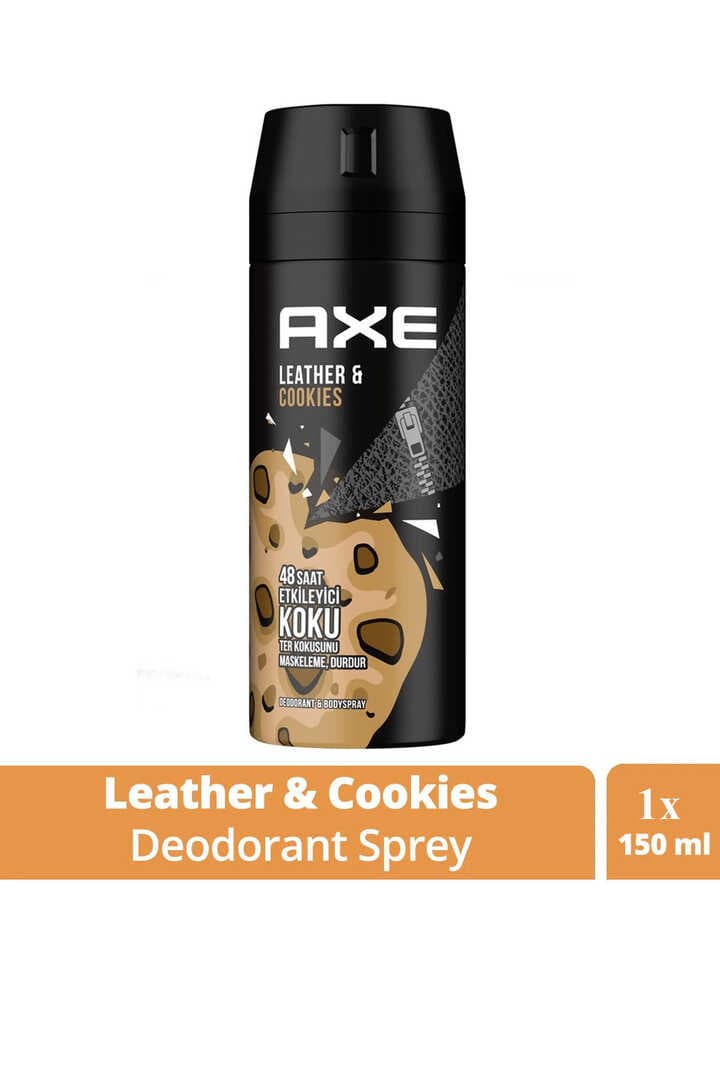 Axe Erkek Sprey Deodorant Leather & Cookies 48 Saat Etkileyeci Koku 150 ml