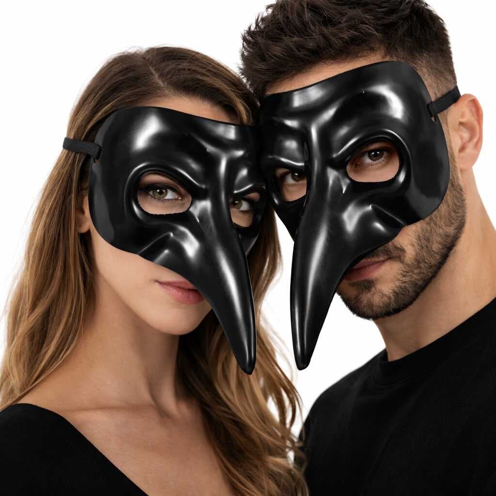 Siyah Uzun Burun Veba Doktoru Maskesi