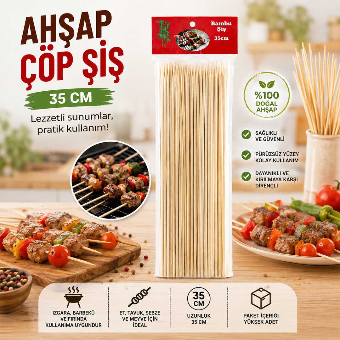 AHŞAP ÇÖP ŞİŞ 35CM 46PCS (5430)