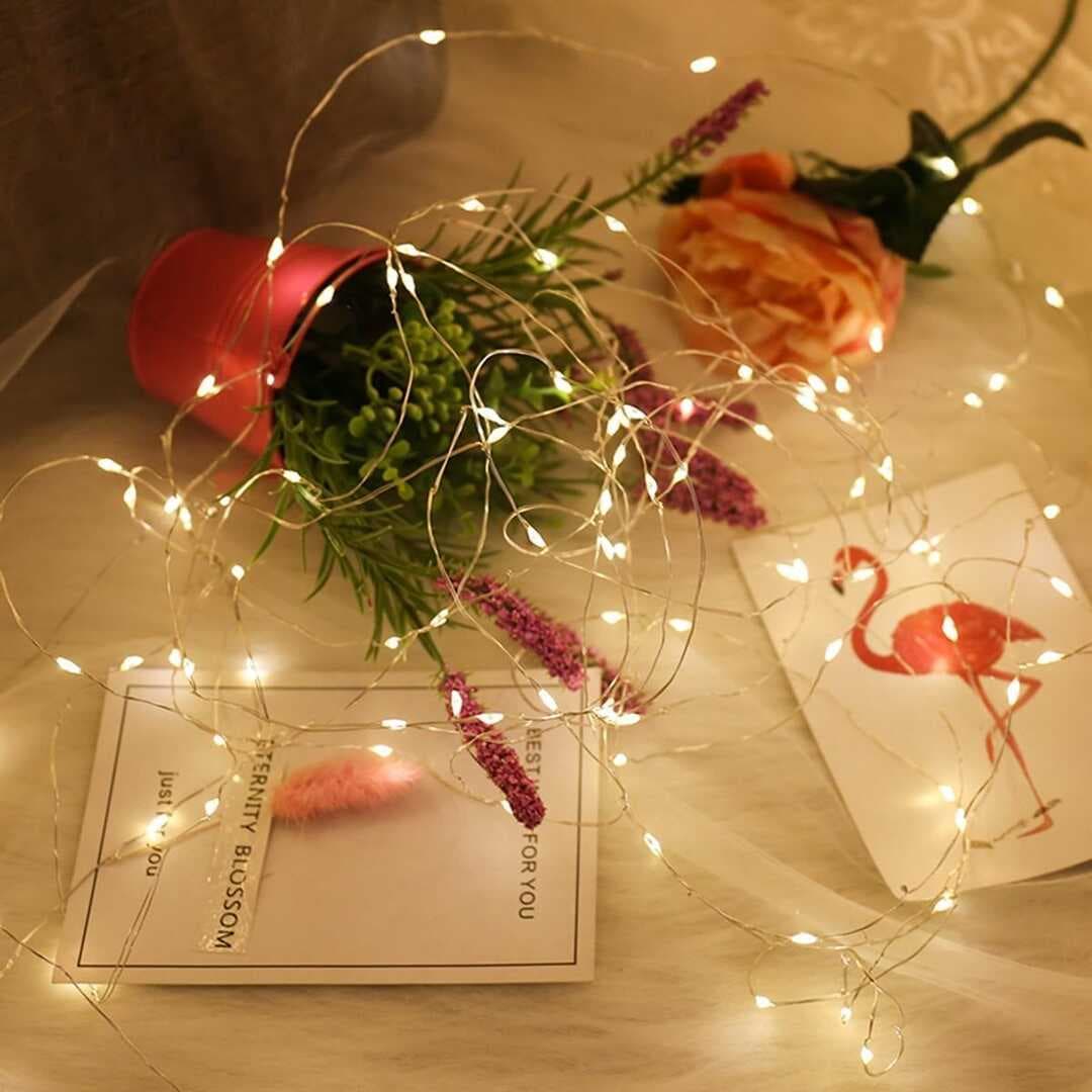 Peri Led Işık 5 Metre (Sarı) Pilli Aydınlatma Şerit Saçak Spot Süsleme (5430)